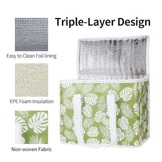 Bodaon 4-Pack Cooler Insulated Food Delivery Bag, X-Large Bags - Image 5