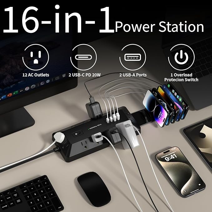 Surge Protector Power Strip - Image 3