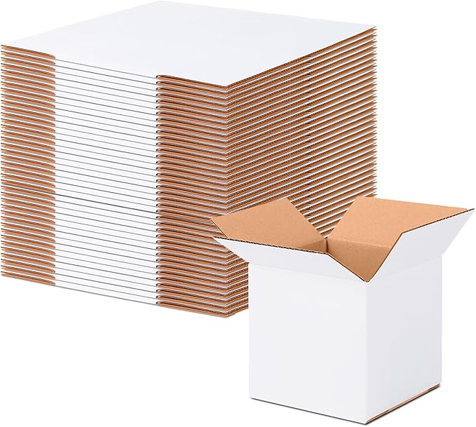 4x4x4 Small Shipping Boxes Set of 40 by JOWLOT