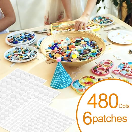 480 PCS Double Sided Tape Adhesive Dots Stickers, Waterproof No Trace Sticky - Image 7