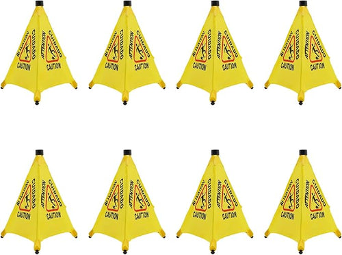20 inch Wet Floor Sign 8 Pcs, Pop up Foldable Wet Safety Signs by Unknown
