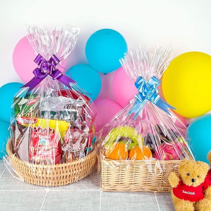 60 Packs Large Clear Cellophane Bags 14x20 18x24 24x30 Inches Jumbo Gift Basket - Image 8