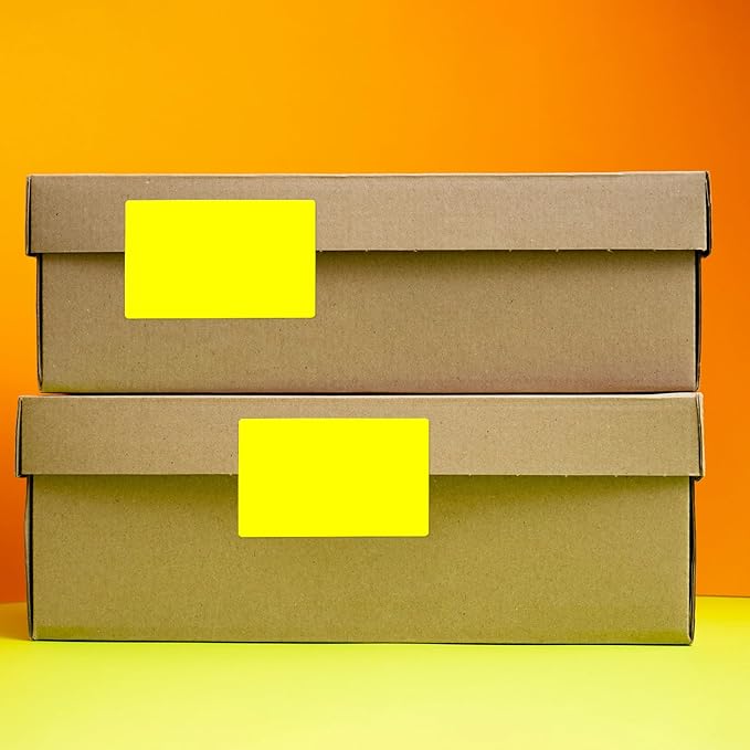 Yellow Rectangle Stickers 3 x 2 Inch Color Coding Labels Vinyl Roll - Image 5