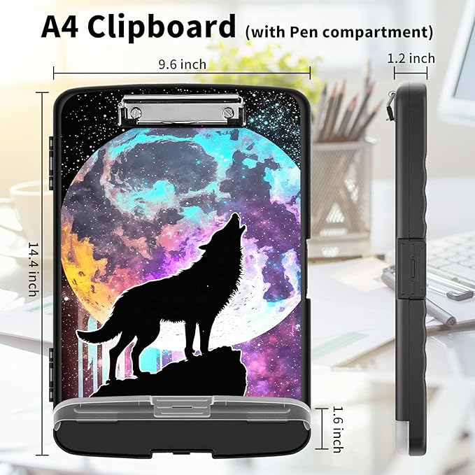 Clipboard with Storage High Capacity Plastic Nursing Clipboards with Pen Holder - Image 2