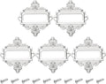 uxcell 5 Pcs Metal Label Holder, 2.2 x 2.4 Inch Small Vintage Card Frame Tag by uxcell