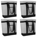 Insulated Reusable Tote Bag for Grocery Shopping for Women/Men, Pizza/Food by CIVJET