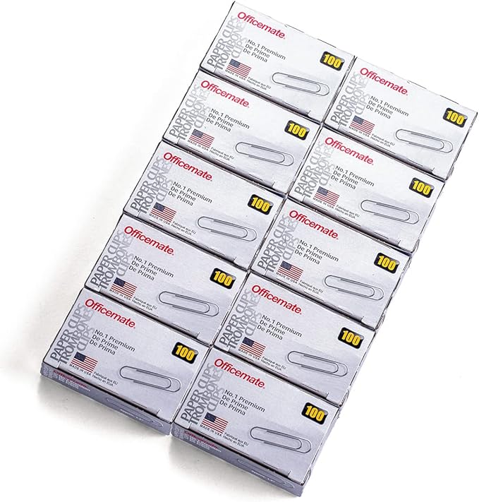 Officemate Premium #1 Paper Clips, 000 Paper Clips by Officemate
