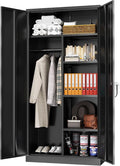 Greenvelly Metal Storage Wardrobe Cabinet by Greenvelly