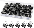Ufmarine 120 Pcs Mini Binder Clips, Small Binder Clips Black, 15mm Paper Clips by Ufmarine
