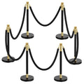 6pcs Sturdy Stanchion Posts, Water/Sand/Concrete Fillable Leakproof Base by CAMMOO
