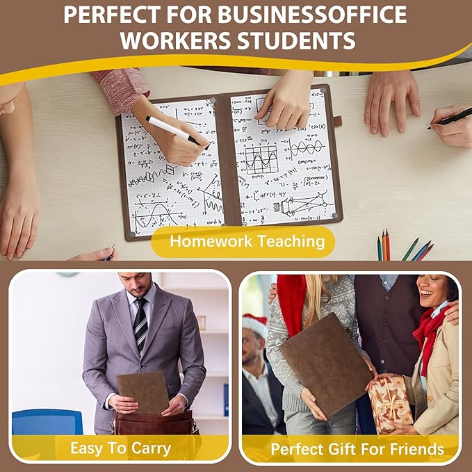 6 Sides Whiteboard Notebook Portable Whiteboard Dry Erase Notebook Portable Dry - Image 6