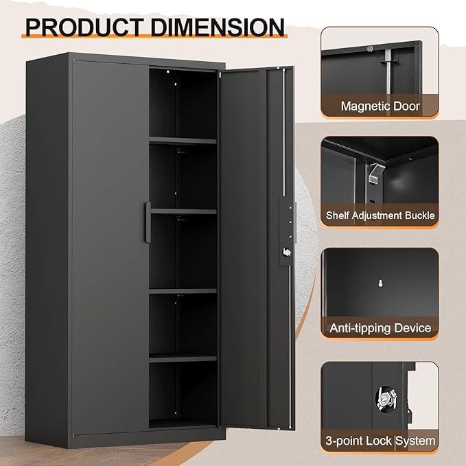 Metal Garage Storage Cabinets, Locking Garage Cabinets - Image 4