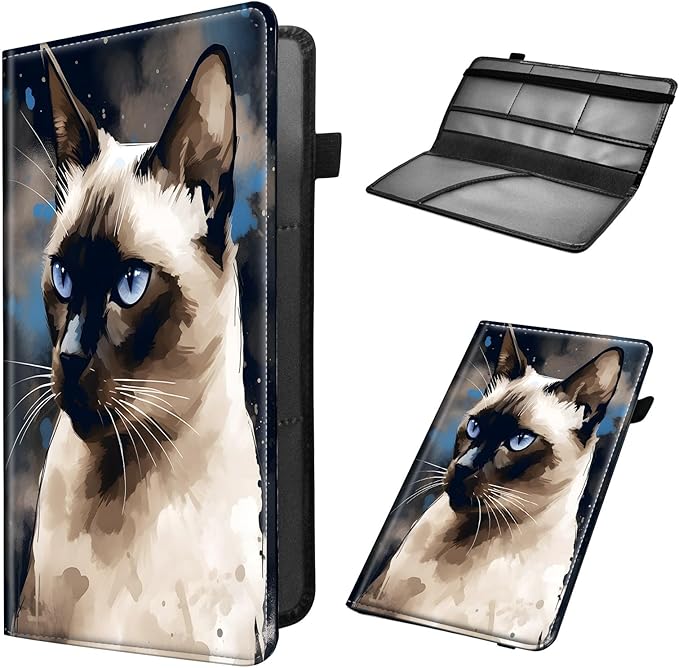 Car Registration and Insurance Holder, Leather Car Glove Box Organizer by Unknown