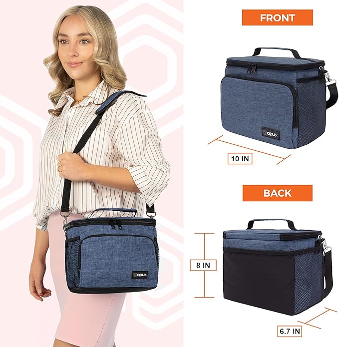 opux Insulated Lunch Bag for Men Women, Soft Lunch Box for Office Work School - Image 2