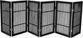 Pet Dog Gate Strong and Durable Freestanding Folding Acacia Hardwood Portable by Urnporium