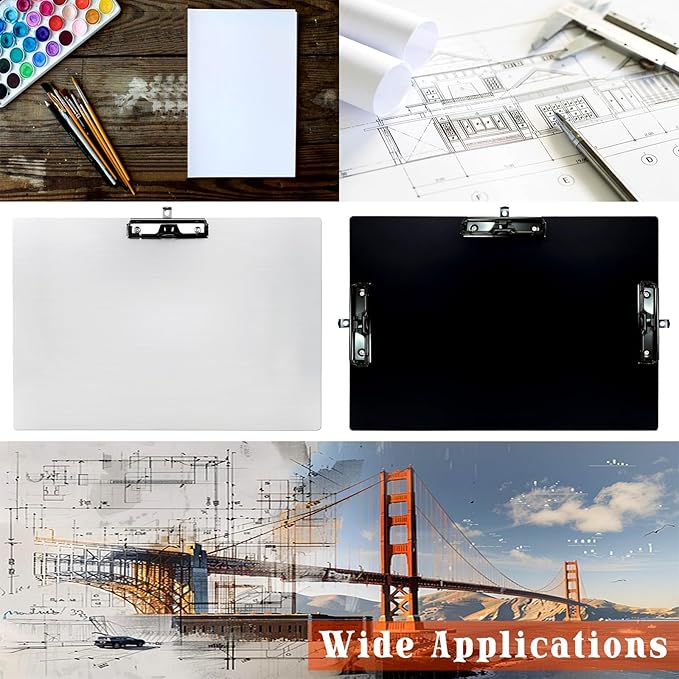 Aluminum 11x17 Clipboard A3 Metal Stainless Hangable Clipboards - Image 7