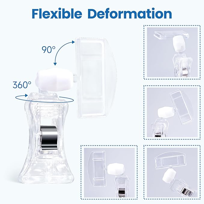 Mlici 12pcs Sign Clips for Display, 4.1x5.8 Inches Retail Sign Holder - Image 4