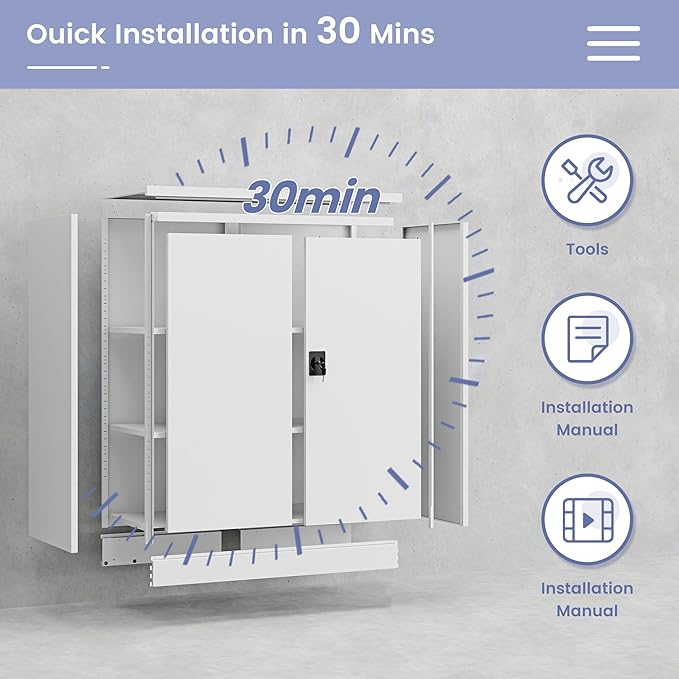 Metal Storage Cabinet，Garage Storage Cabinet - Image 9