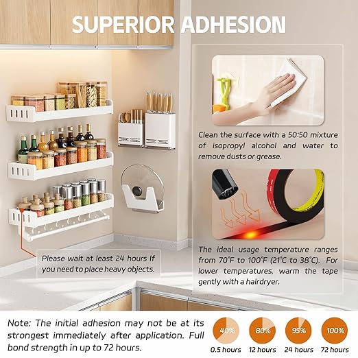 Double Sided Tape Heavy Duty, 1 in x 16.5 ft, Strong Adhesive Waterproof - Image 3