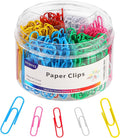 Multicolor Jumbo Paper Clips, 1.3 Inch & 2 Inch, School & Home Document by ZYFOFFICE