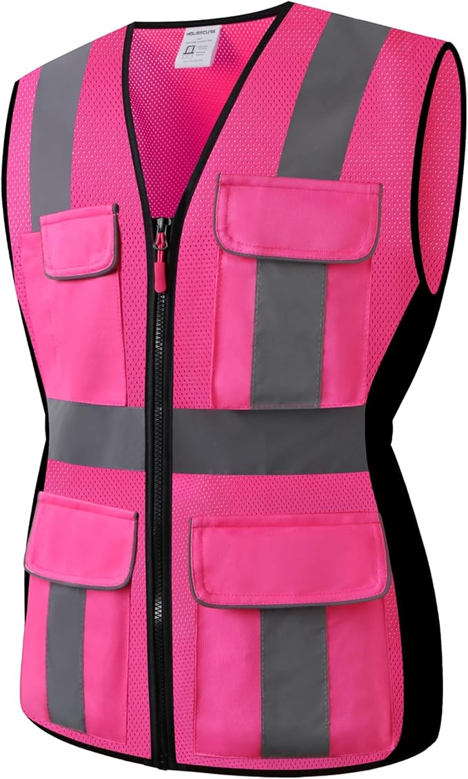 Safety Vest for women, Hi vis Reflective Lady Work vest by HoliSecure