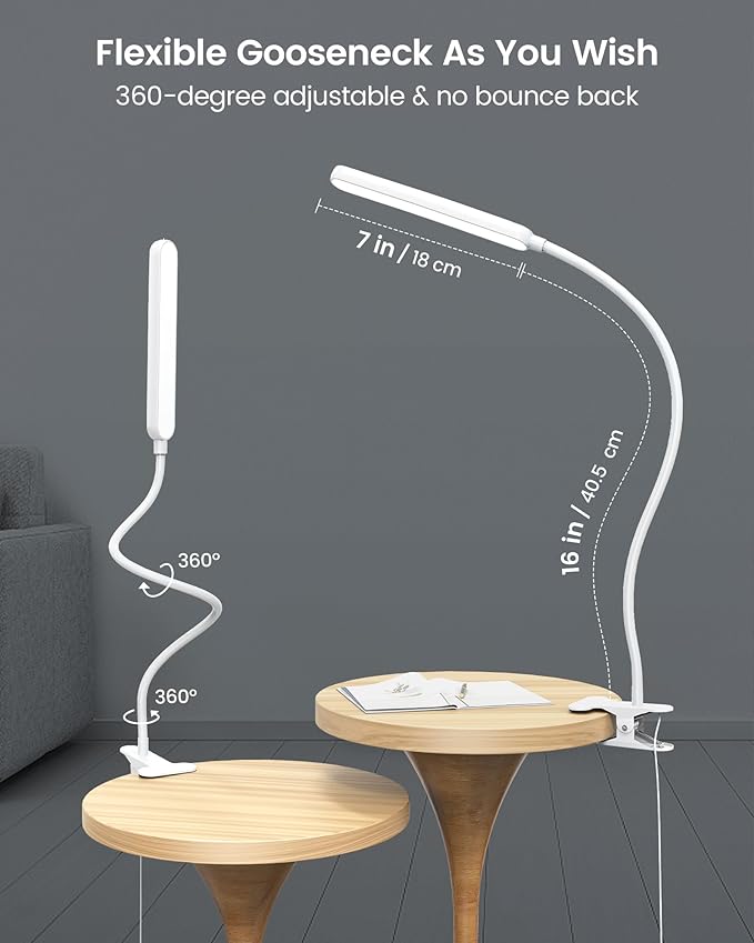 Glocusent 38 LED Clip On Light: 5W Eye Caring Book Lights - Image 6
