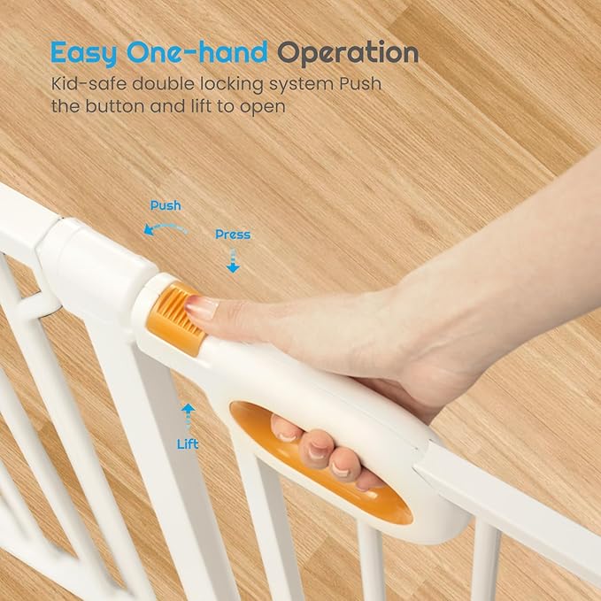 Stair Baby Gate 57-66 Inch, Extra Wide Safety Gate - Image 4