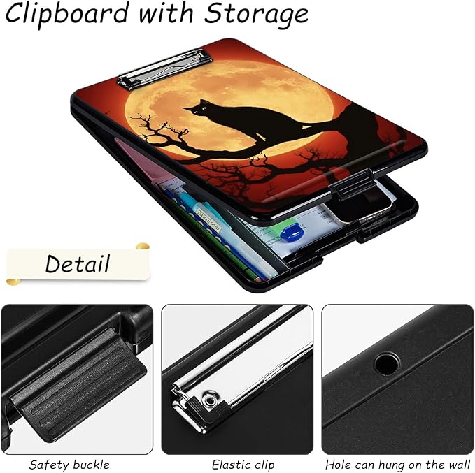 Clipboard with Storage, High Capacity Plastic Storage Clipboard with Low - Image 3
