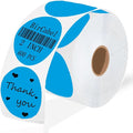 2 Inch Blue Round Thermal Labels, 600 Labels/Roll Self-Adhesive Circle by BriCabel