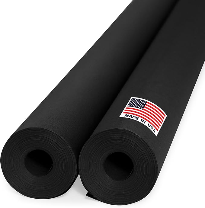36" x 1200" Black Kraft Paper Roll, 45 lbs Thickness, Made in USA Colored Kraft by Paclord