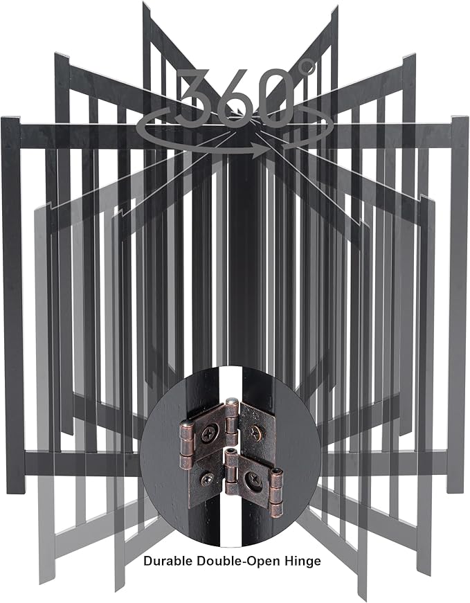 LZRS Freestanding Extra Wide Dog Gate 30 inch Tall - Image 5