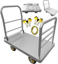 2IN1 48"×24" Platform Truck Cart 2650lbs Heavy Duty Flatbed Cart Dolly by Lomive