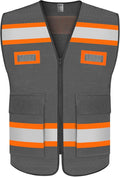 TCCFCCT Mesh Hi Vis Vest with Pockets High Visibility Reflective Safety Vest by TCCFCCTPROFESSIONALSAFETYSOLUTIONS