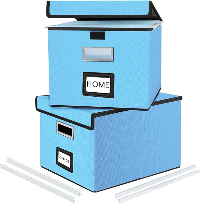 Huolewa Decorative File Organizer Document Storage Boxes by Huolewa