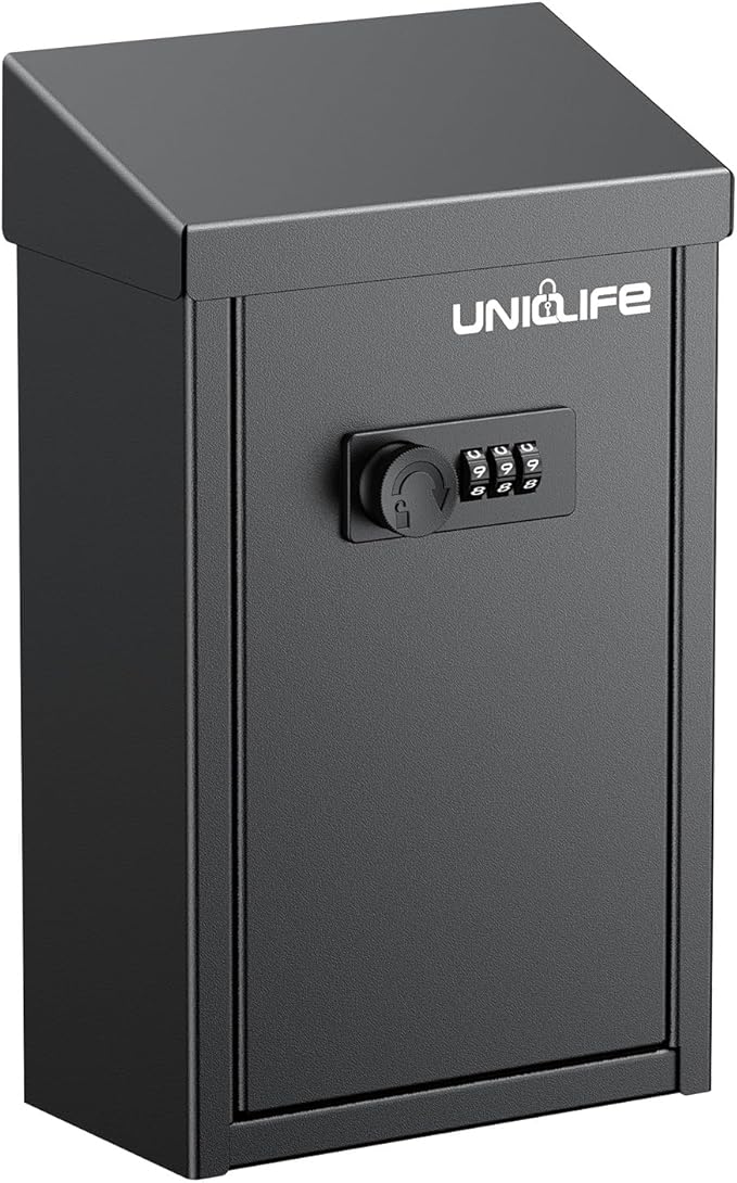 Uniclife Key Drop Box for Outside, Metal Donation Box Collection Box by UnicLife