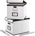 Huolewa Portable Leather File Organizer Boxes by Huolewa