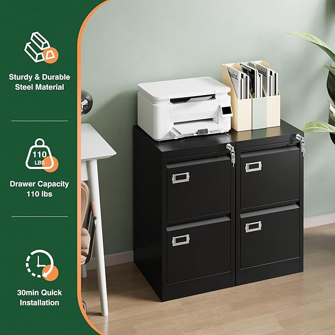 Letaya 2 Drawer File Cabinet - Image 8