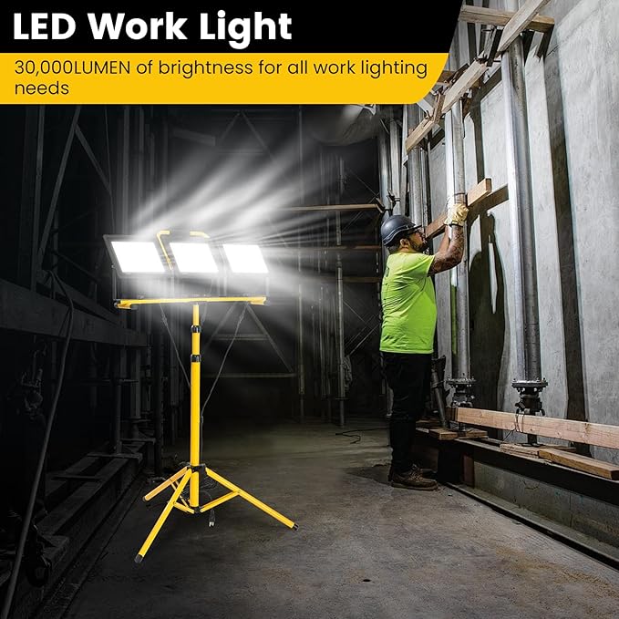 30000 Lumen Super Bright Portable Heavy Duty LED Work Light - Image 5