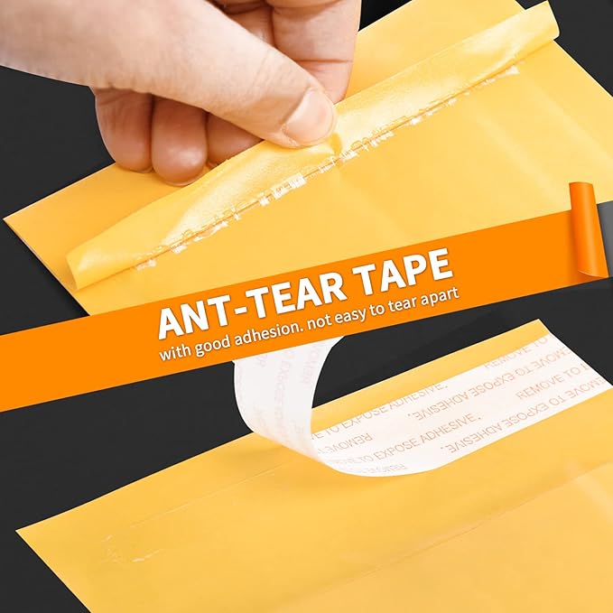packbabol Kraft Bubble Mailers 8.5x11 Inch 50 Pcs, Small Self-Sealing Mail - Image 4