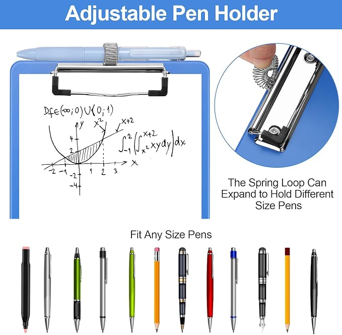 Small Clipboard with Storage, A5 Clipboards with Pen Holder, Half Letter Clip - Image 3
