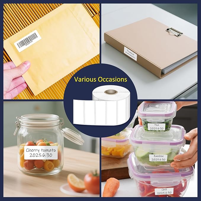 L LIKED 2.25" x 0.75" Direct Thermal Labels, Permanent Adhesive Address Barcode - Image 8