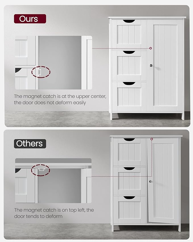 VASAGLE Floor Storage Cabinet, Freestanding Storage Unit - Image 9