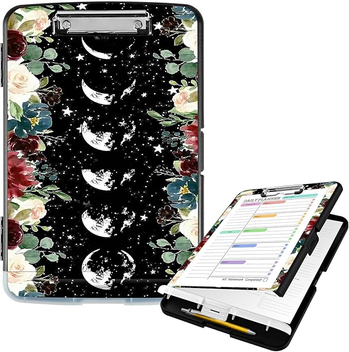 Clipboard with Storage High Capacity Plastic Nursing Clipboards with Pen Holder by Unknown