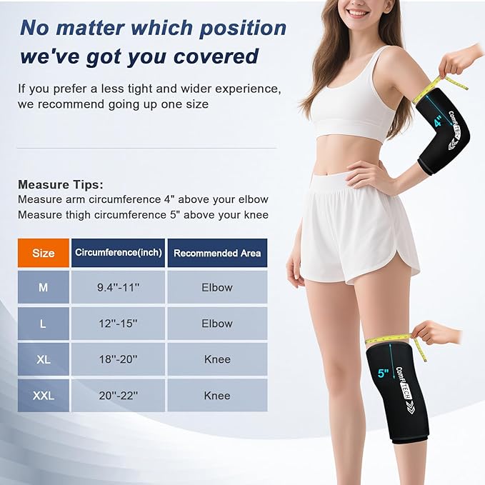 ComfiTECH Elbow Knee Ice Pack Wrap Sleeve, Flexible Ice Sleeve - Image 5