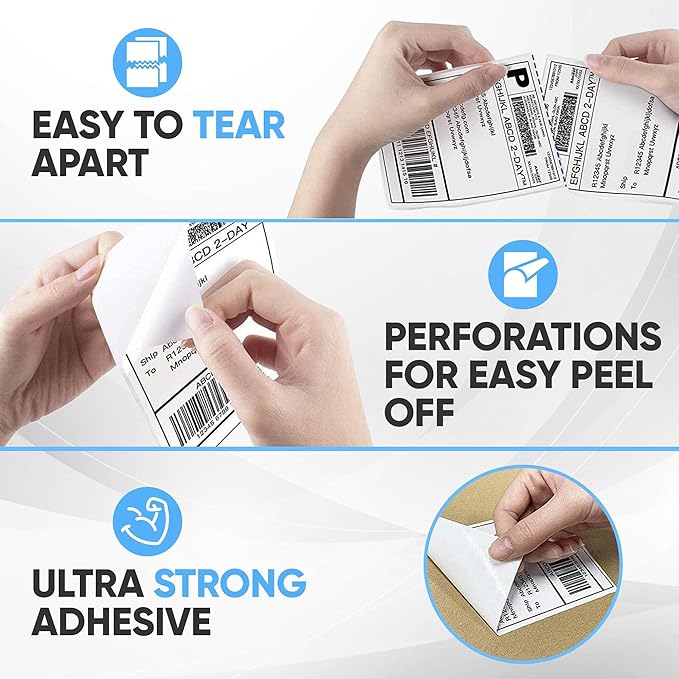4"x6" Fanfold Direct Thermal Labels Commercial Shipping Label - Image 2