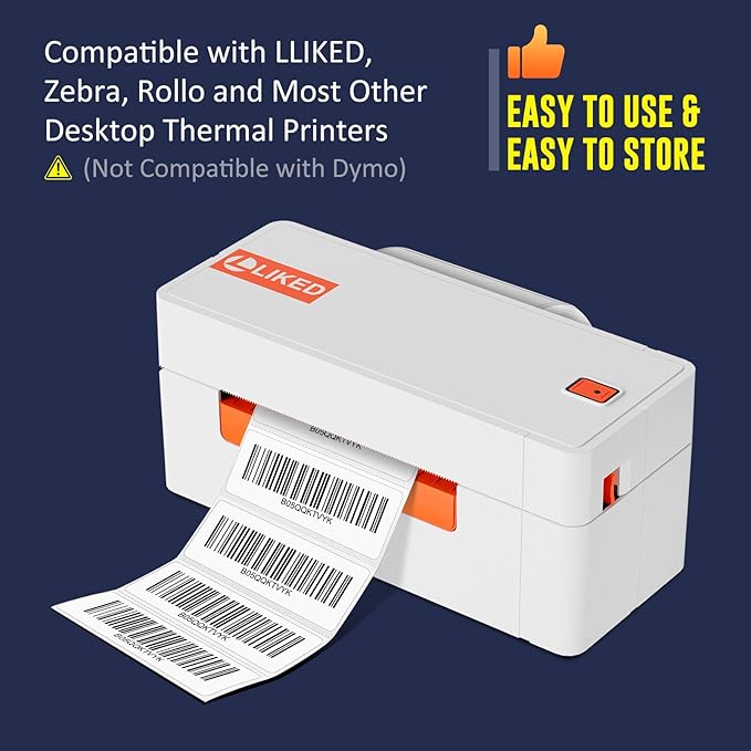 L LIKED 2.25" x 0.75" Direct Thermal Labels, Permanent Adhesive Address Barcode - Image 7