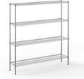 14" Deep x 60" Wide x 64" Height Wire Shelving Kit | 4-Tier | NSF Commercial by Regal+Altair
