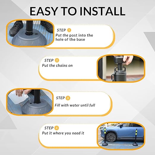 6 Pack 40 Inch Traffic Delineator Posts - Image 6