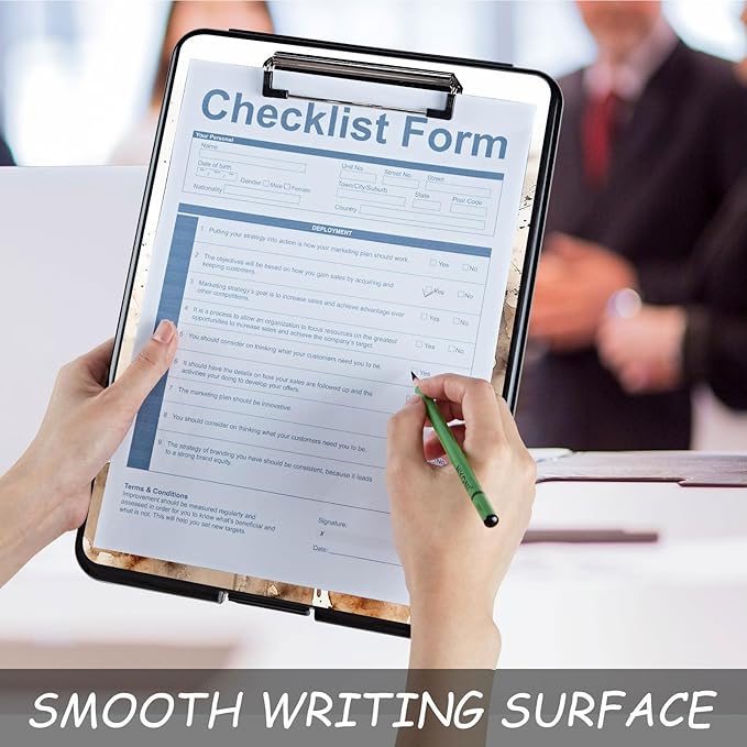 Clipboard with Storage, High Capacity Plastic Storage Clipboard with Pen Holder - Image 5