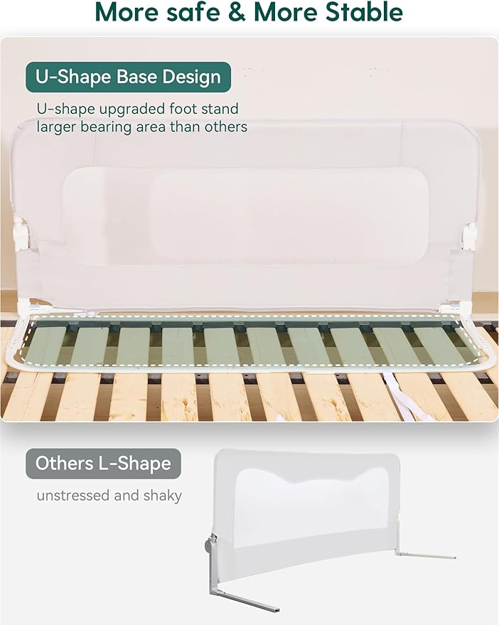 BABELIO Bed Rail for Toddlers, Baby Side Railing for Twin/Full/Queen/King Size - Image 5